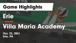 Erie  vs Villa Maria Academy Game Highlights - Oct. 23, 2021