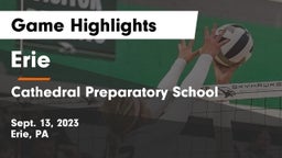 Erie  vs Cathedral Preparatory School Game Highlights - Sept. 13, 2023