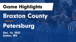 Braxton County  vs Petersburg  Game Highlights - Dec. 16, 2023
