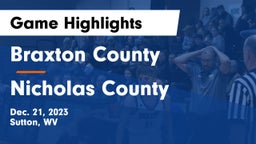 Braxton County  vs Nicholas County  Game Highlights - Dec. 21, 2023