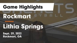 Rockmart  vs Lithia Springs Game Highlights - Sept. 29, 2022