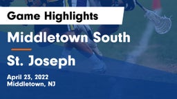 Middletown South  vs St. Joseph  Game Highlights - April 23, 2022
