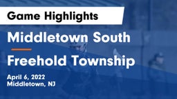 Middletown South  vs Freehold Township  Game Highlights - April 6, 2022