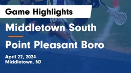 Middletown South  vs Point Pleasant Boro  Game Highlights - April 22, 2024