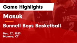 Masuk  vs Bunnell Boys Basketball  Game Highlights - Dec. 27, 2023