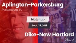 Matchup: Aplington-Parkersbur vs. ****-New Hartford  2017