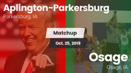 Matchup: Aplington-Parkersbur vs. Osage  2019