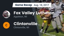 Recap: Fox Valley Lutheran  vs. Clintonville  2017