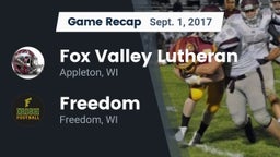 Recap: Fox Valley Lutheran  vs. Freedom  2017