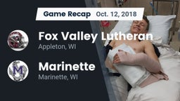Recap: Fox Valley Lutheran  vs. Marinette  2018