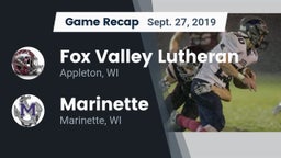 Recap: Fox Valley Lutheran  vs. Marinette  2019