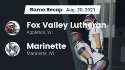 Recap: Fox Valley Lutheran  vs. Marinette  2021