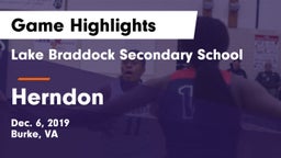 Lake Braddock Secondary School vs Herndon  Game Highlights - Dec. 6, 2019