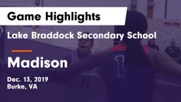 Lake Braddock Secondary School vs Madison  Game Highlights - Dec. 13, 2019