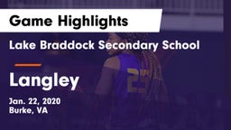 Lake Braddock Secondary School vs Langley  Game Highlights - Jan. 22, 2020