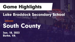Lake Braddock Secondary School vs South County  Game Highlights - Jan. 18, 2022