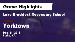 Lake Braddock Secondary School vs Yorktown  Game Highlights - Dec. 11, 2018