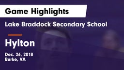 Lake Braddock Secondary School vs Hylton Game Highlights - Dec. 26, 2018