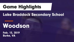 Lake Braddock Secondary School vs Woodson  Game Highlights - Feb. 13, 2019