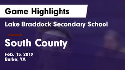Lake Braddock Secondary School vs South County  Game Highlights - Feb. 15, 2019