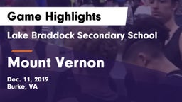 Lake Braddock Secondary School vs Mount Vernon   Game Highlights - Dec. 11, 2019