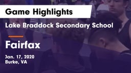 Lake Braddock Secondary School vs Fairfax  Game Highlights - Jan. 17, 2020