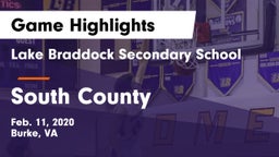 Lake Braddock Secondary School vs South County  Game Highlights - Feb. 11, 2020