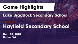 Lake Braddock Secondary School vs Hayfield Secondary School Game Highlights - Dec. 28, 2020