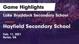 Lake Braddock Secondary School vs Hayfield Secondary School Game Highlights - Feb. 11, 2021