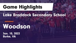 Lake Braddock Secondary School vs Woodson  Game Highlights - Jan. 10, 2022