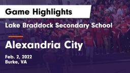 Lake Braddock Secondary School vs Alexandria City Game Highlights - Feb. 2, 2022