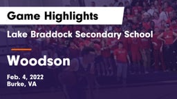 Lake Braddock Secondary School vs Woodson  Game Highlights - Feb. 4, 2022