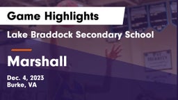 Lake Braddock Secondary School vs Marshall  Game Highlights - Dec. 4, 2023