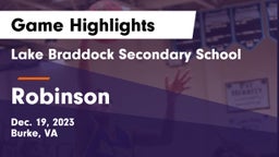 Lake Braddock Secondary School vs Robinson  Game Highlights - Dec. 19, 2023