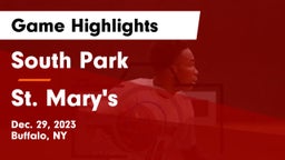 South Park  vs St. Mary's  Game Highlights - Dec. 29, 2023