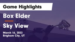 Box Elder  vs Sky View  Game Highlights - March 16, 2022