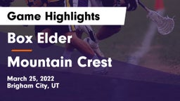 Box Elder  vs Mountain Crest Game Highlights - March 25, 2022