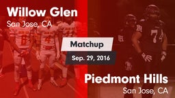 Matchup: Willow Glen High vs. Piedmont Hills  2016