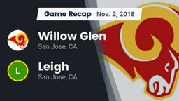 Recap: Willow Glen  vs. Leigh  2018