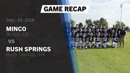 Recap: Minco  vs. Rush Springs  2016