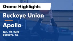 Buckeye Union  vs Apollo  Game Highlights - Jan. 10, 2023