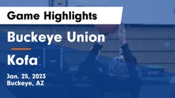 Buckeye Union  vs Kofa  Game Highlights - Jan. 25, 2023