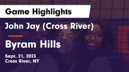 John Jay  (Cross River) vs Byram Hills  Game Highlights - Sept. 21, 2023