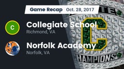 Recap: Collegiate School vs. Norfolk Academy 2017