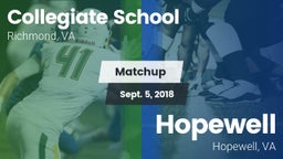 Matchup: Collegiate vs. Hopewell  2018