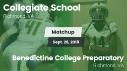 Matchup: Collegiate vs. Benedictine College Preparatory  2018