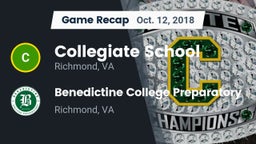 Recap: Collegiate School vs. Benedictine College Preparatory  2018