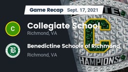 Recap: Collegiate School vs. Benedictine Schools of Richmond 2021