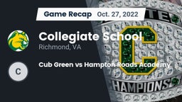 Recap: Collegiate School vs. Cub Green vs Hampton Roads Academy 2022