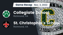 Recap: Collegiate School vs. St. Christopher's School 2022